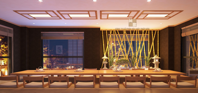 Thiết kế nội thất nhà hàng kiểu Nhật Haru sang trọng - Phòng VIP 5 - H2